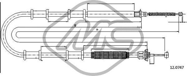 Metalcaucho 81389 - Трос, гальмівна система autocars.com.ua