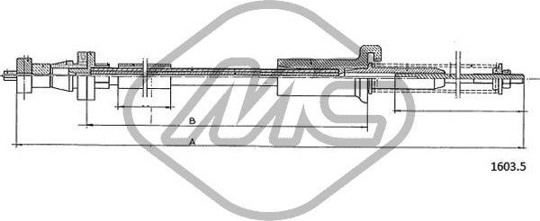 Metalcaucho 81424 - Тросик газу autocars.com.ua