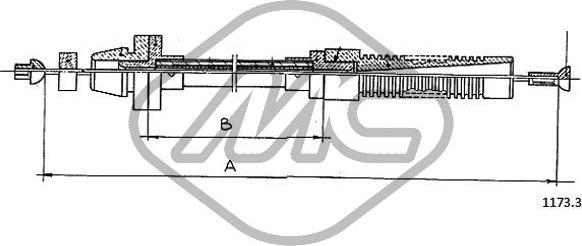 Metalcaucho 81464 - Тросик газу autocars.com.ua