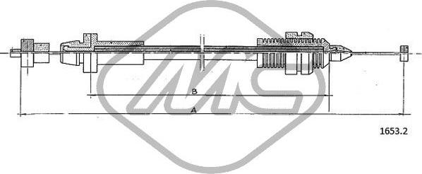 Metalcaucho 81475 - Тросик газу autocars.com.ua