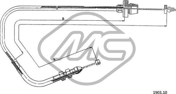 Metalcaucho 81499 - Тросик газу autocars.com.ua