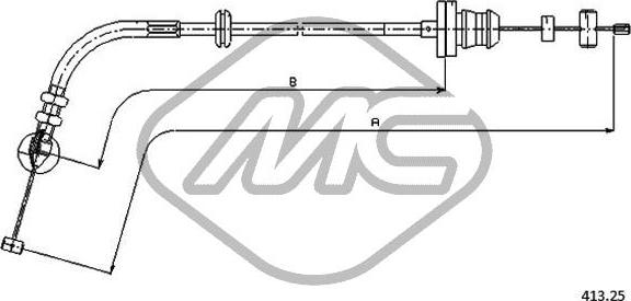 Metalcaucho 81512 - Тросик газу autocars.com.ua