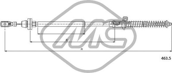 Metalcaucho 81527 - Тросик газу autocars.com.ua