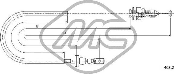 Metalcaucho 81528 - Тросик газа avtokuzovplus.com.ua