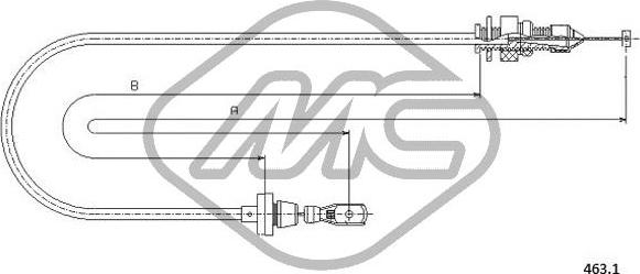 Metalcaucho 81532 - Тросик газу autocars.com.ua