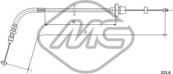 Metalcaucho 81533 - Тросик газу autocars.com.ua