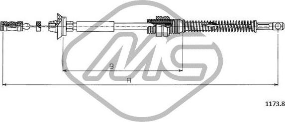 Metalcaucho 81548 - Тросик газу autocars.com.ua