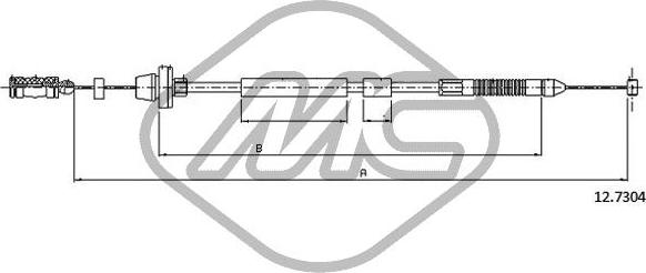 Metalcaucho 81563 - Тросик газу autocars.com.ua