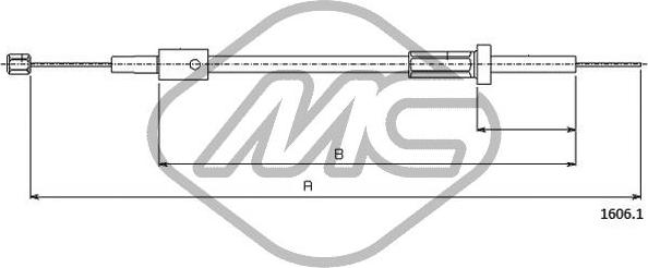 Metalcaucho 81597 - Тросик замка капота autocars.com.ua