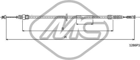 Metalcaucho 81609 - Тросик замка капота autocars.com.ua