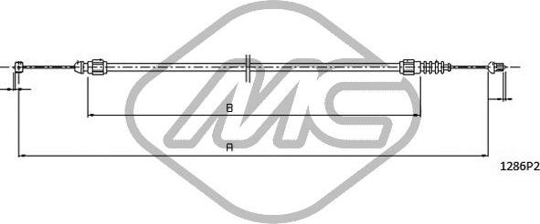 Metalcaucho 81610 - Тросик замка капота autocars.com.ua