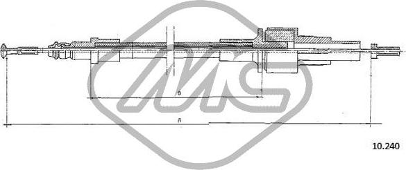 Metalcaucho 81636 - Трос, управління зчепленням autocars.com.ua