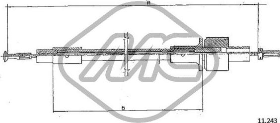 Metalcaucho 81663 - Трос, управління зчепленням autocars.com.ua