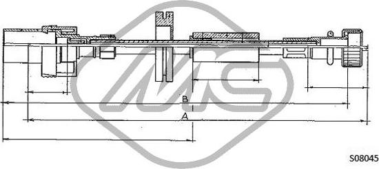 Metalcaucho 81727 - Тросик спідометра autocars.com.ua