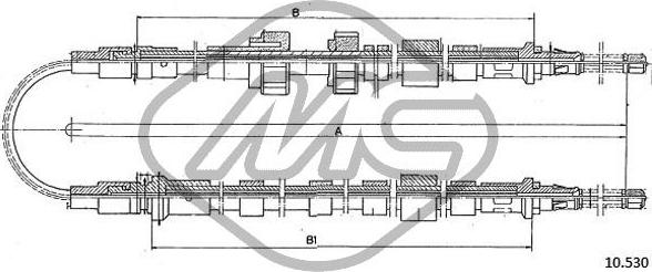 Metalcaucho 81761 - Трос, гальмівна система autocars.com.ua