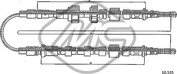 Metalcaucho 81764 - Трос, гальмівна система autocars.com.ua