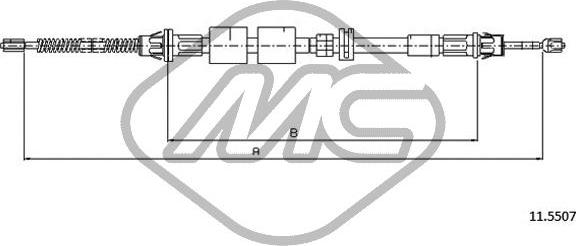 Metalcaucho 81800 - Тросик, cтояночный тормоз avtokuzovplus.com.ua