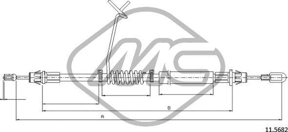 Metalcaucho 81857 - Трос, гальмівна система autocars.com.ua