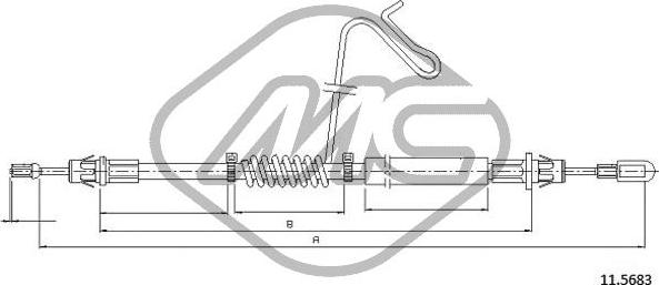 Metalcaucho 81858 - Трос, гальмівна система autocars.com.ua