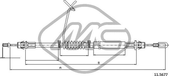 Metalcaucho 81866 - Тросик, cтояночный тормоз avtokuzovplus.com.ua