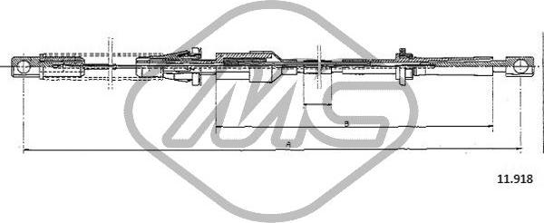 Metalcaucho 81879 - Тросик газа avtokuzovplus.com.ua