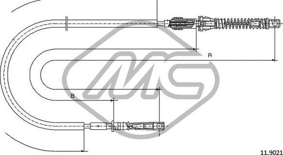 Metalcaucho 81918 - Тросик газу autocars.com.ua