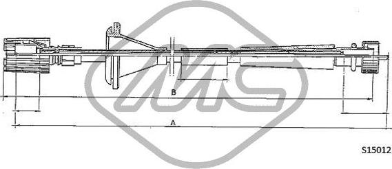 Metalcaucho 82081 - Тросик спідометра autocars.com.ua