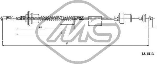 Metalcaucho 82148 - Трос, управління зчепленням autocars.com.ua