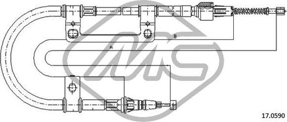 Metalcaucho 82210 - Трос, гальмівна система autocars.com.ua