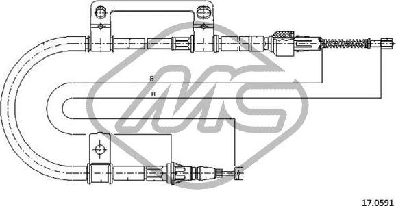 Metalcaucho 82211 - Трос, гальмівна система autocars.com.ua