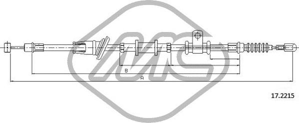 Metalcaucho 82275 - Трос, гальмівна система autocars.com.ua