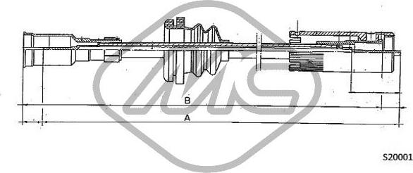 Metalcaucho 82429 - Тросик спідометра autocars.com.ua