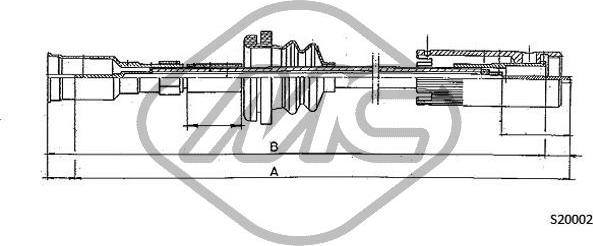 Metalcaucho 82430 - Тросик спідометра autocars.com.ua