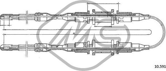 Metalcaucho 82461 - Трос, гальмівна система autocars.com.ua