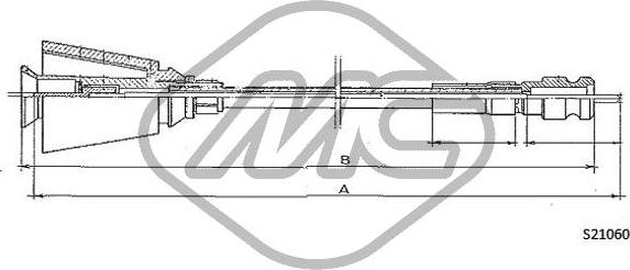 Metalcaucho 82748 - Тросик спідометра autocars.com.ua