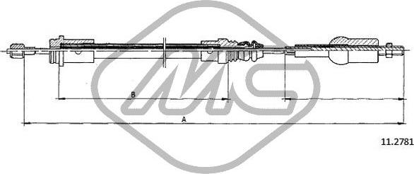 Metalcaucho 82918 - Трос, управління зчепленням autocars.com.ua