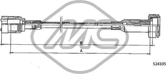 Metalcaucho 82980 - Тросик спідометра autocars.com.ua