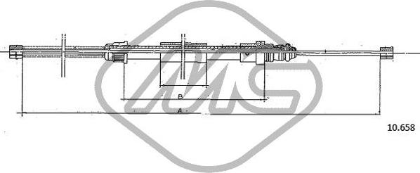 Metalcaucho 82999 - Трос, гальмівна система autocars.com.ua