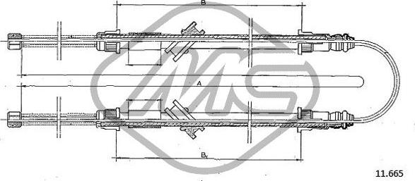 Metalcaucho 83006 - Трос, гальмівна система autocars.com.ua