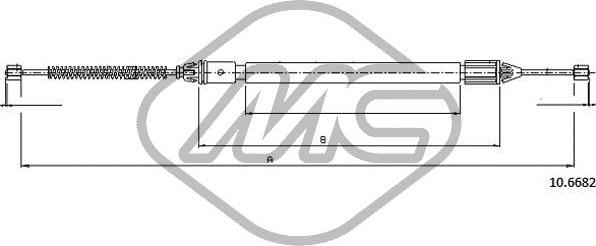 Metalcaucho 83071 - Трос, гальмівна система autocars.com.ua