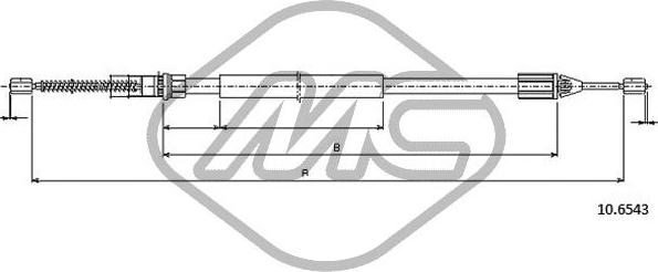 Metalcaucho 83074 - Трос, гальмівна система autocars.com.ua