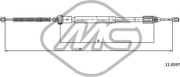 Metalcaucho 83081 - Трос, гальмівна система autocars.com.ua