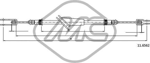 Metalcaucho 83133 - Трос, гальмівна система autocars.com.ua