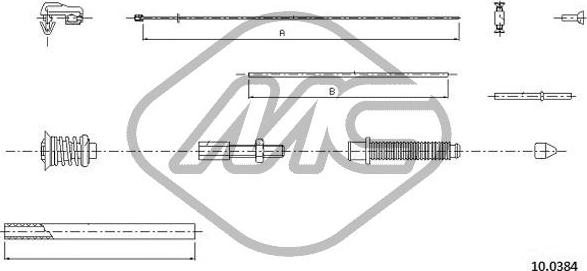 Metalcaucho 83141 - Тросик газу autocars.com.ua