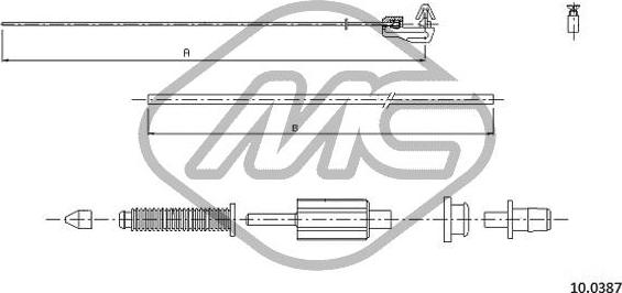 Metalcaucho 83200 - Тросик газу autocars.com.ua