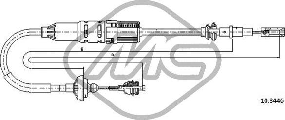 Metalcaucho 83229 - Трос, управління зчепленням autocars.com.ua