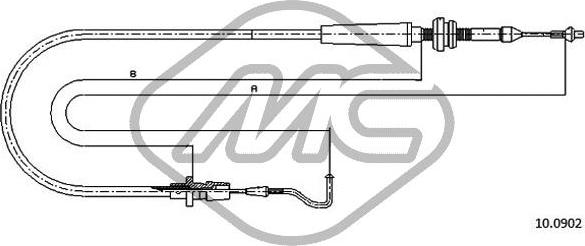 Metalcaucho 83274 - Тросик газу autocars.com.ua