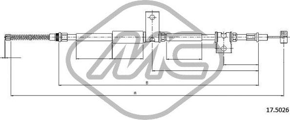 Metalcaucho 83349 - Трос, гальмівна система autocars.com.ua