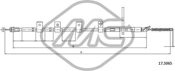 Metalcaucho 83358 - Трос, гальмівна система autocars.com.ua