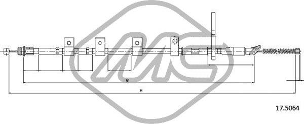 Metalcaucho 83360 - Трос, гальмівна система autocars.com.ua